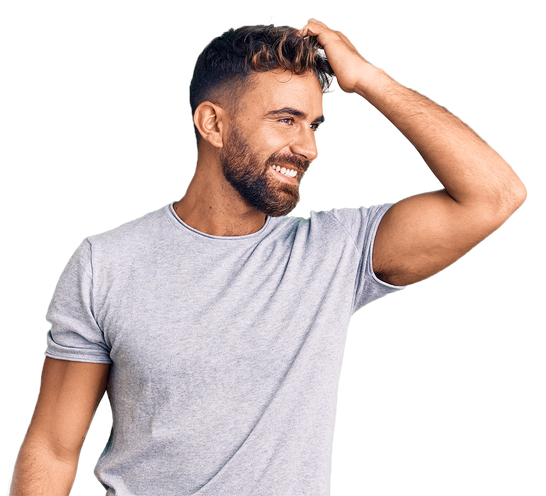 male hair transplant model photo